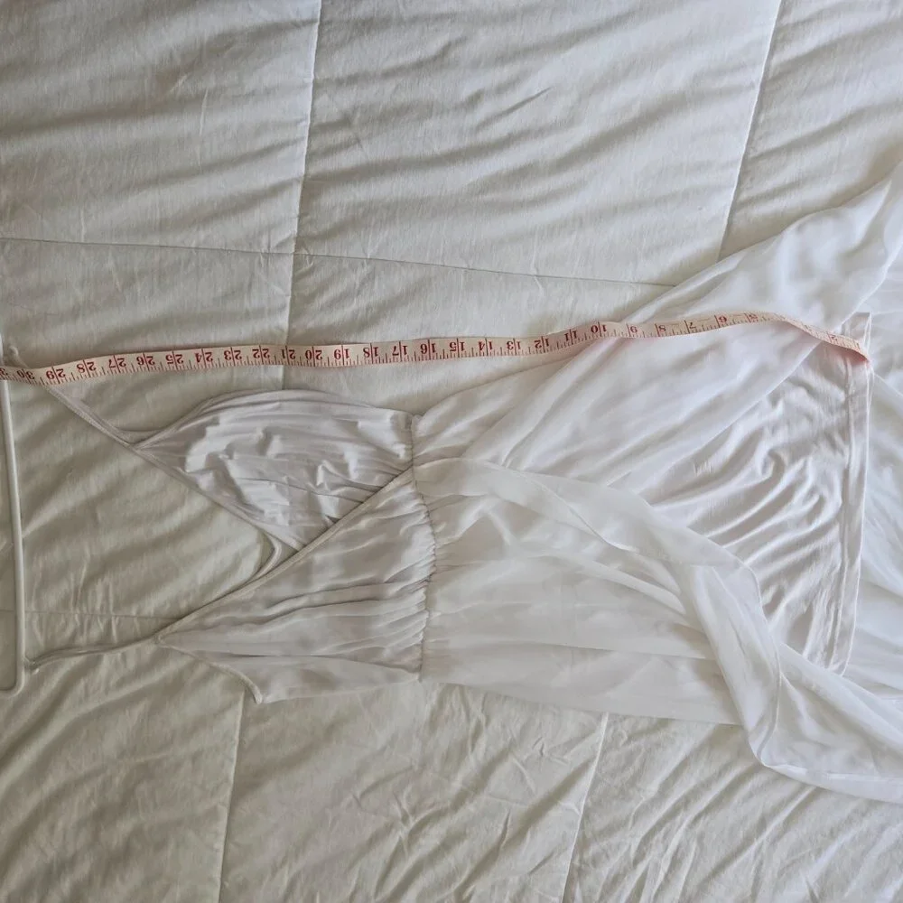 BEBE High-Low Flowy White Summer Dress - XXS - Picture 3 of 5